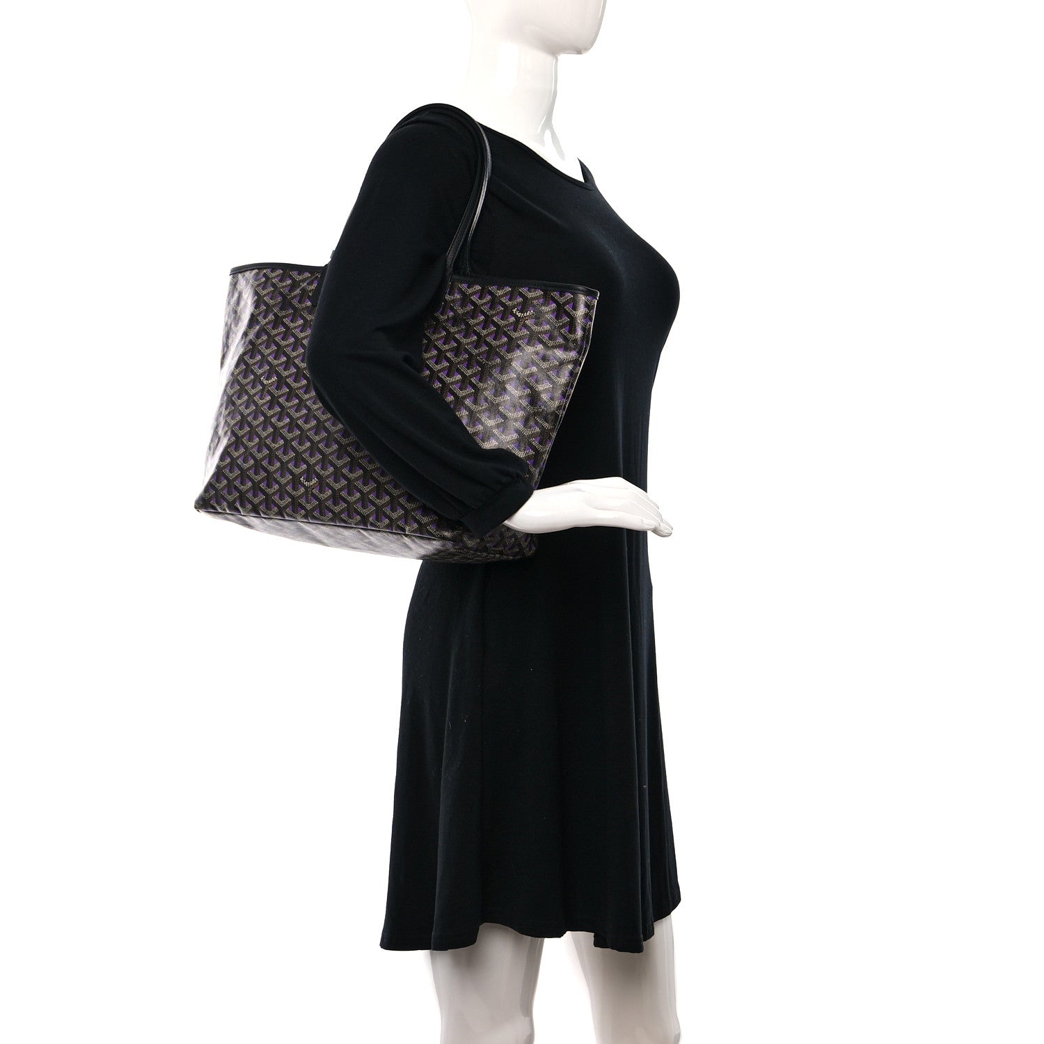 Goyard Goyardine Saint Louis Claire Voie PM Black Violet 2 of 9