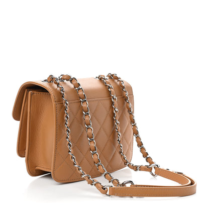 Chanel Grained Calfskin Quilted Small CC Box Top Handle Flap Camel 3 of 10