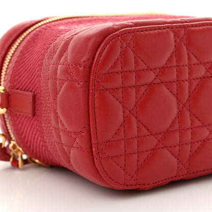Christian Dior Lambskin Cannage Small Diortravel Vanity Case Red 9 of 11