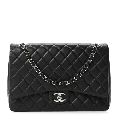 Chanel Lambskin Quilted Maxi Double Flap Black 1 of 11