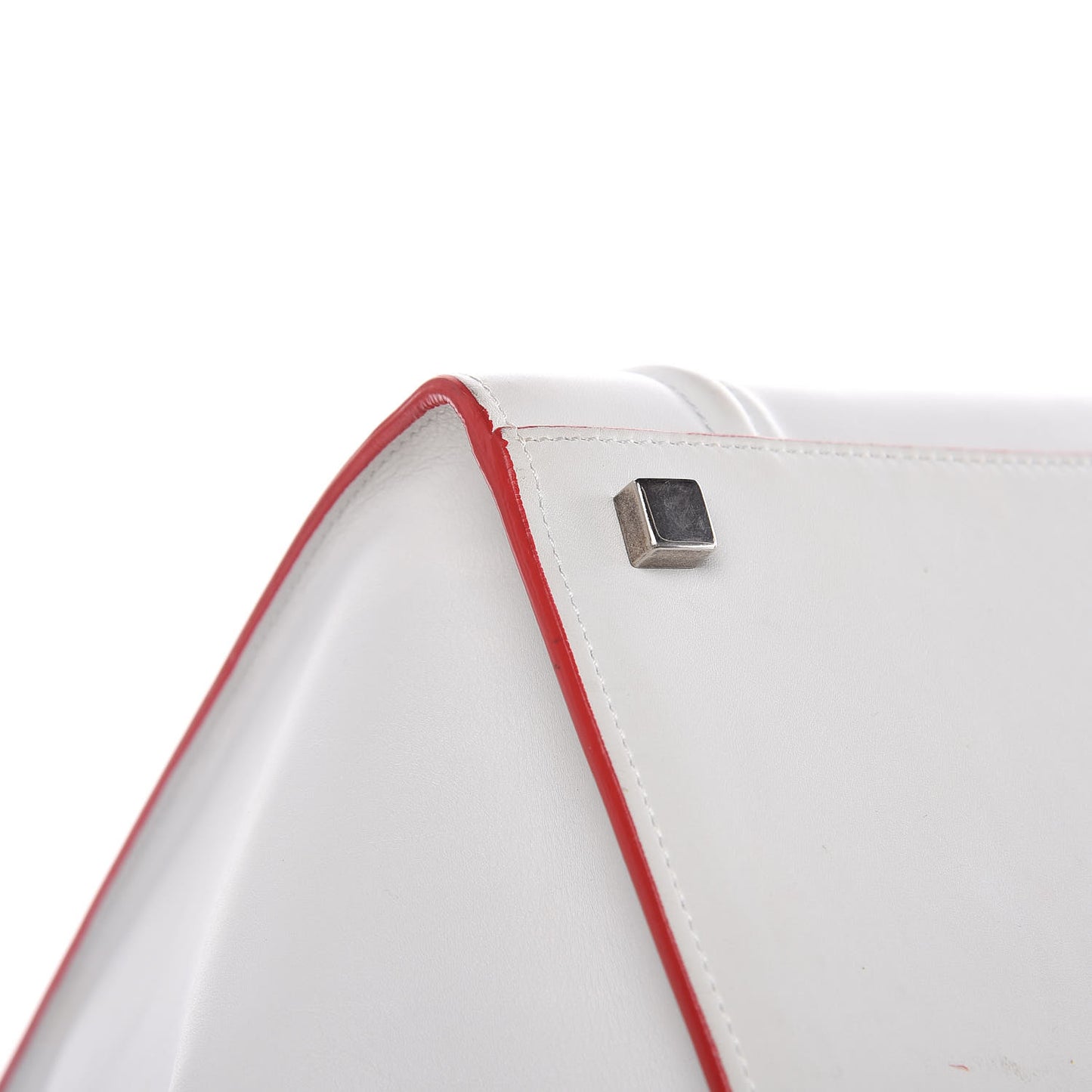 Smooth Calfskin Medium Phantom Luggage White