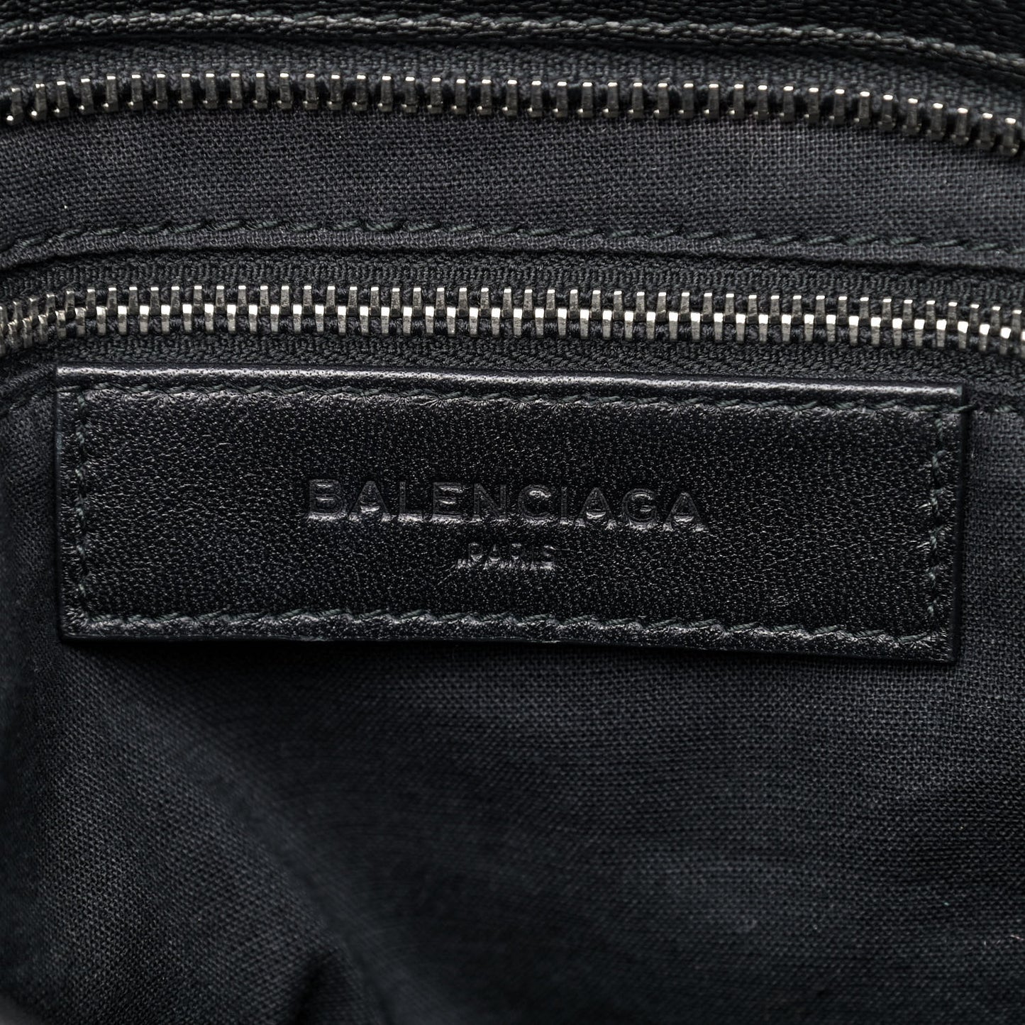 Chevre Silver Metallic Edge Hardware City Black