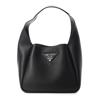 Prada Vitello Daino Dynamique Hobo Black 1 of 10