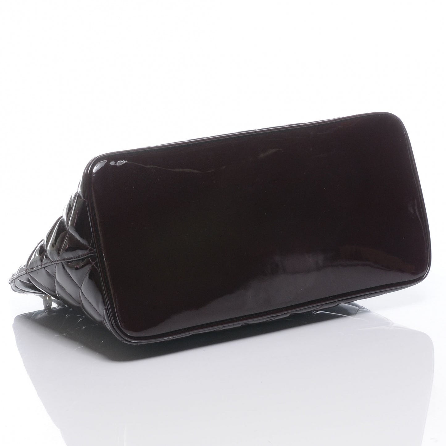 Patent Medallion Tote Bordeaux