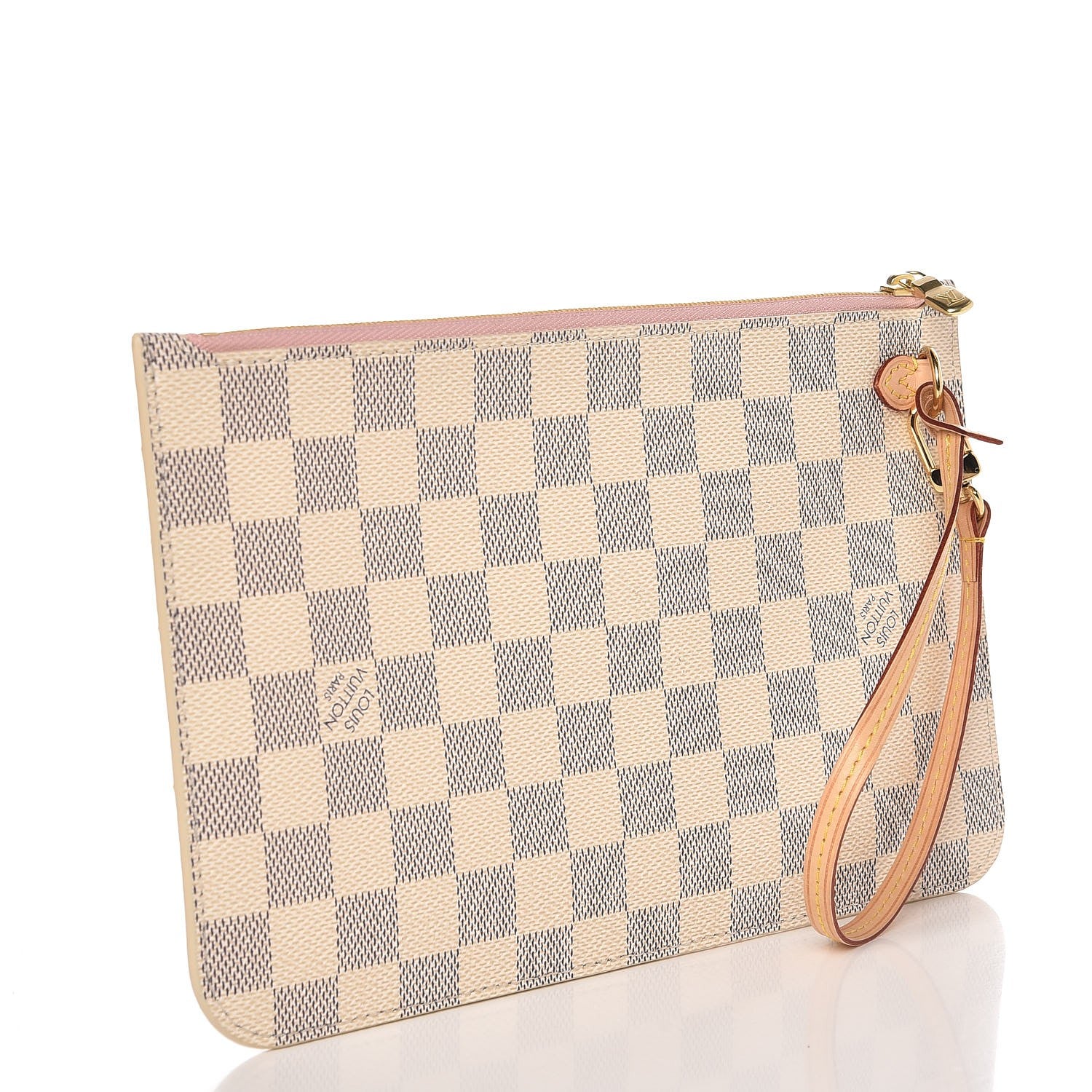 Louis Vuitton Damier Azur Neverfull MM GM Pochette Rose Ballerine 13 of 21