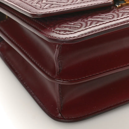 Burberry Calfskin Monogram Embossed Small TB Chain Bag Oxblood 7 of 9