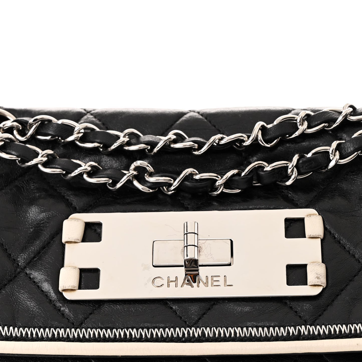 Lambskin East West Mademoiselle Flap Black