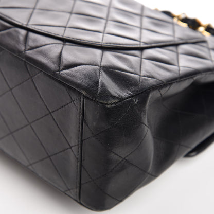 Chanel Lambskin Quilted XL Jumbo Single Flap Black 16 of 17