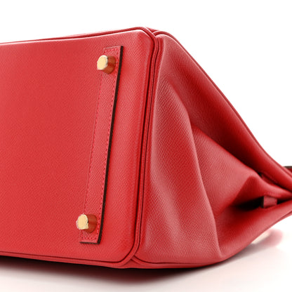 Hermes Epsom Birkin 30 Rouge Casaque 10 of 15