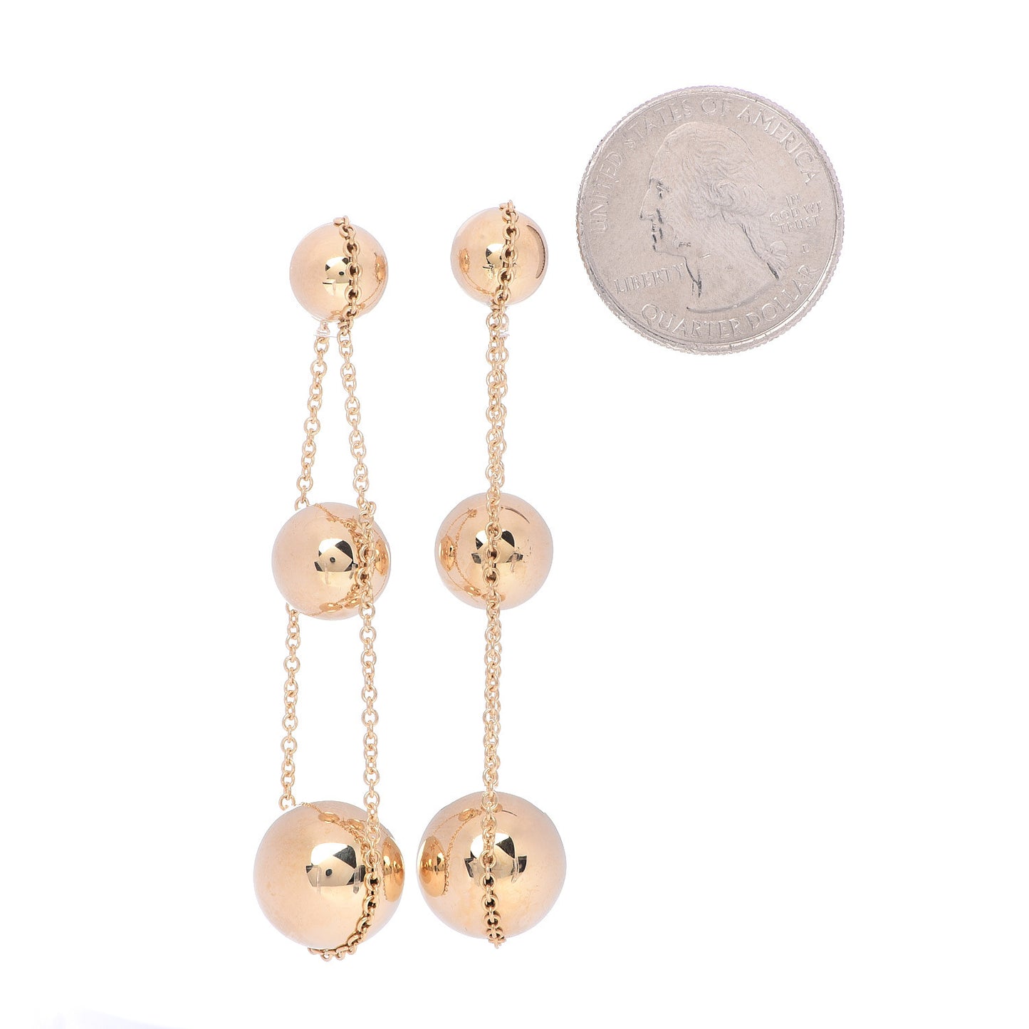 18K Yellow Gold HardWear Triple Drop Earrings