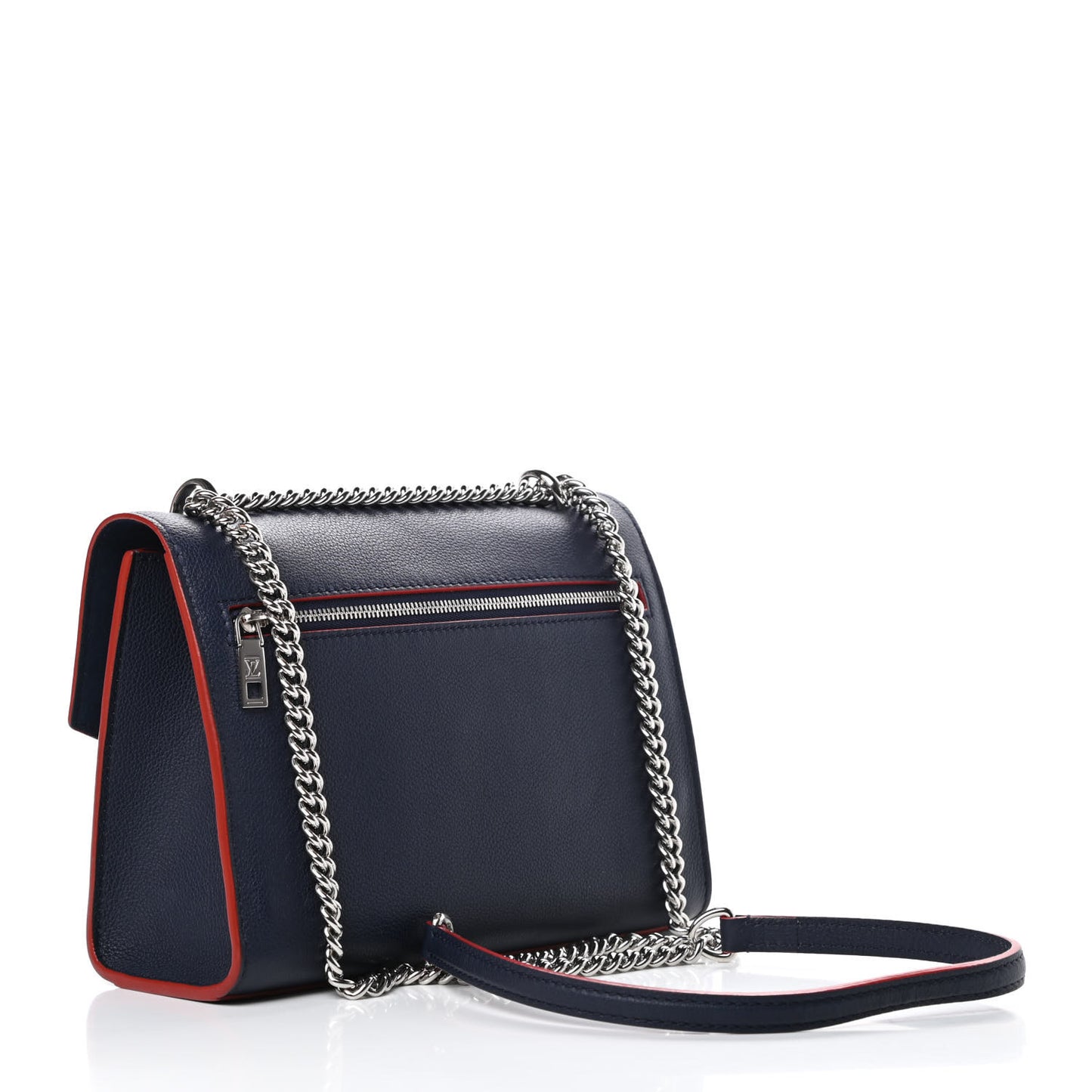 Soft Calfskin Mylockme Chain Bag BB Marine Rouge