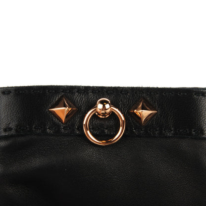 Hermes Lambskin Louise Gloves 7.5 Black 5 of 6