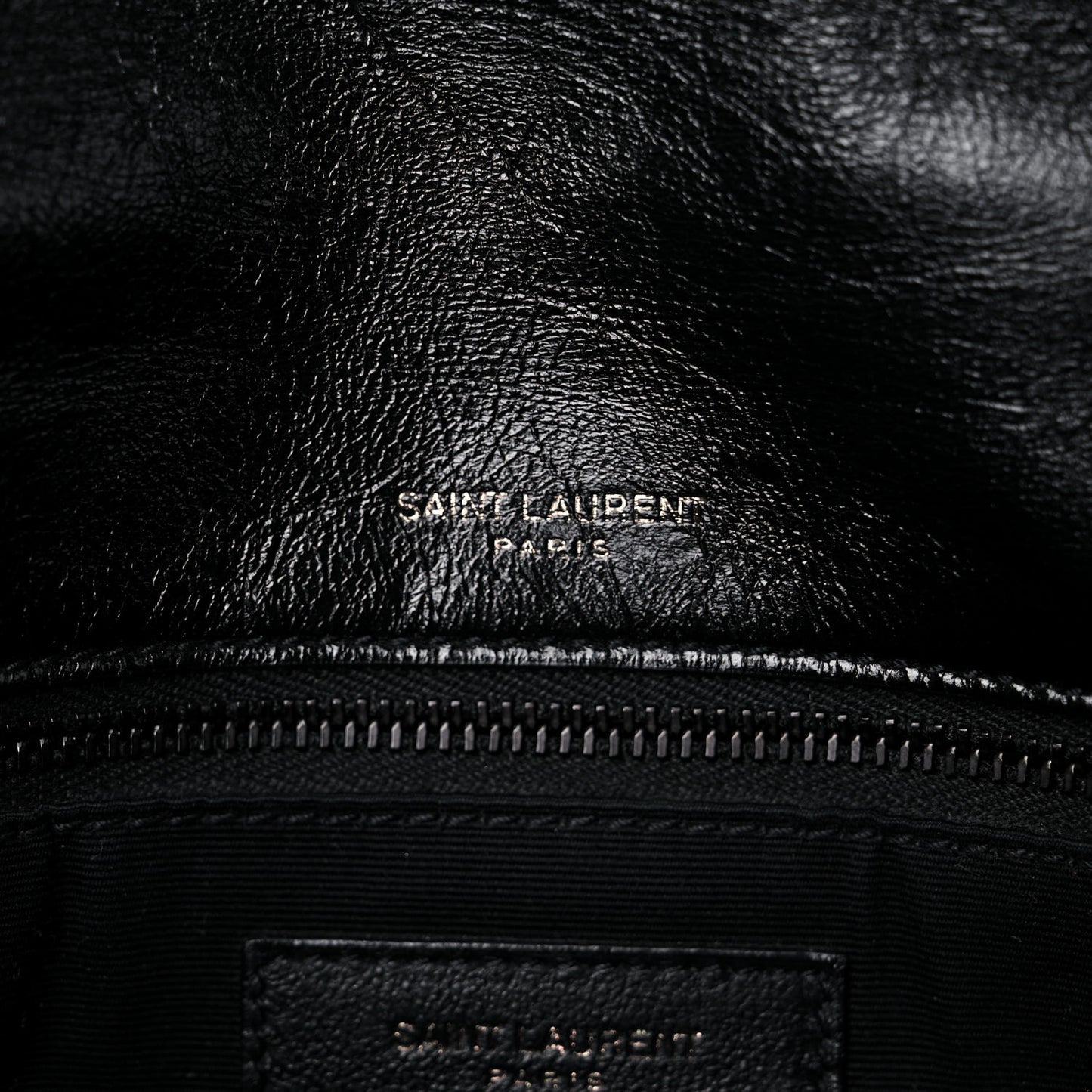 Crinkled Calfskin Matelasse Monogram Medium Niki Chain Satchel Black