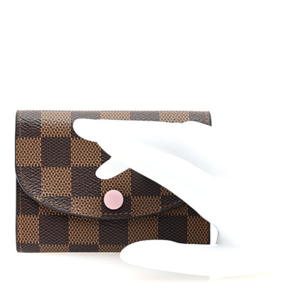 Louis Vuitton Damier Ebene Rosalie Coin Purse Rose Ballerine 2 of 6