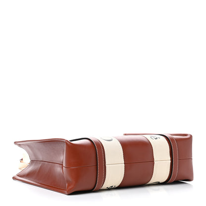 Chloe Calfskin Medium Woody Ribbon Tote Sepia Brown 3 of 8