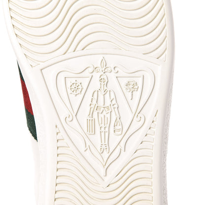 Gucci Calfskin Ayers Kingsnake Embroidered Mens Ace Sneakers 9.5 Green Red 9 of 13