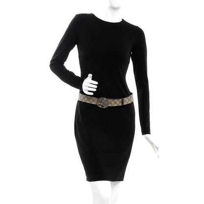 Gucci GG Plus Monogram Interlocking G Belt 85 34 Dark Brown 2 of 5