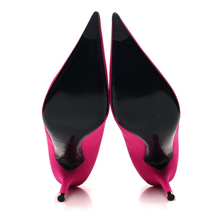 Balenciaga Matte Spandex Extreme Pointed Toe Knife 80mm Ankle Boots 37 Fluo Pink 5 of 7