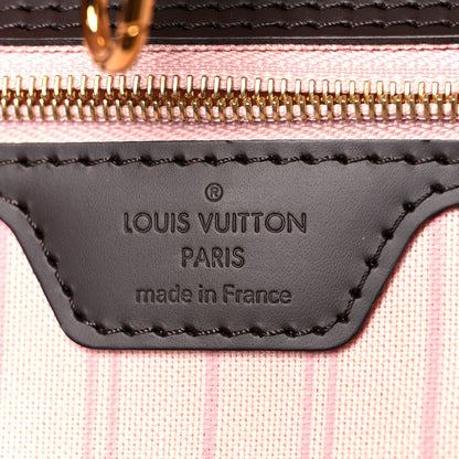 Louis Vuitton Damier Ebene Neo Neverfull MM Rose Ballerine 6 of 9