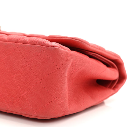 Chanel Iridescent Caviar Quilted Jumbo Double Flap Red 9 of 9