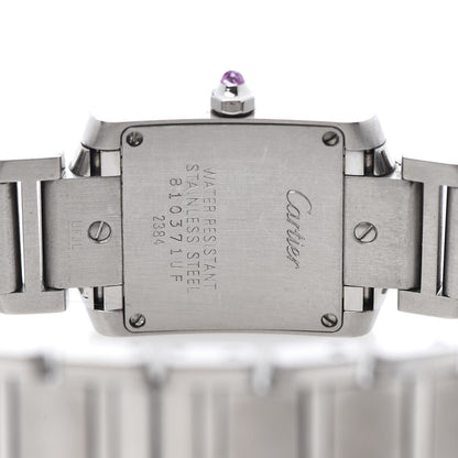 Cartier Stainless Steel Pink Mother of Pearl 20mm Tank Francaise Quartz Watch 5 of 6