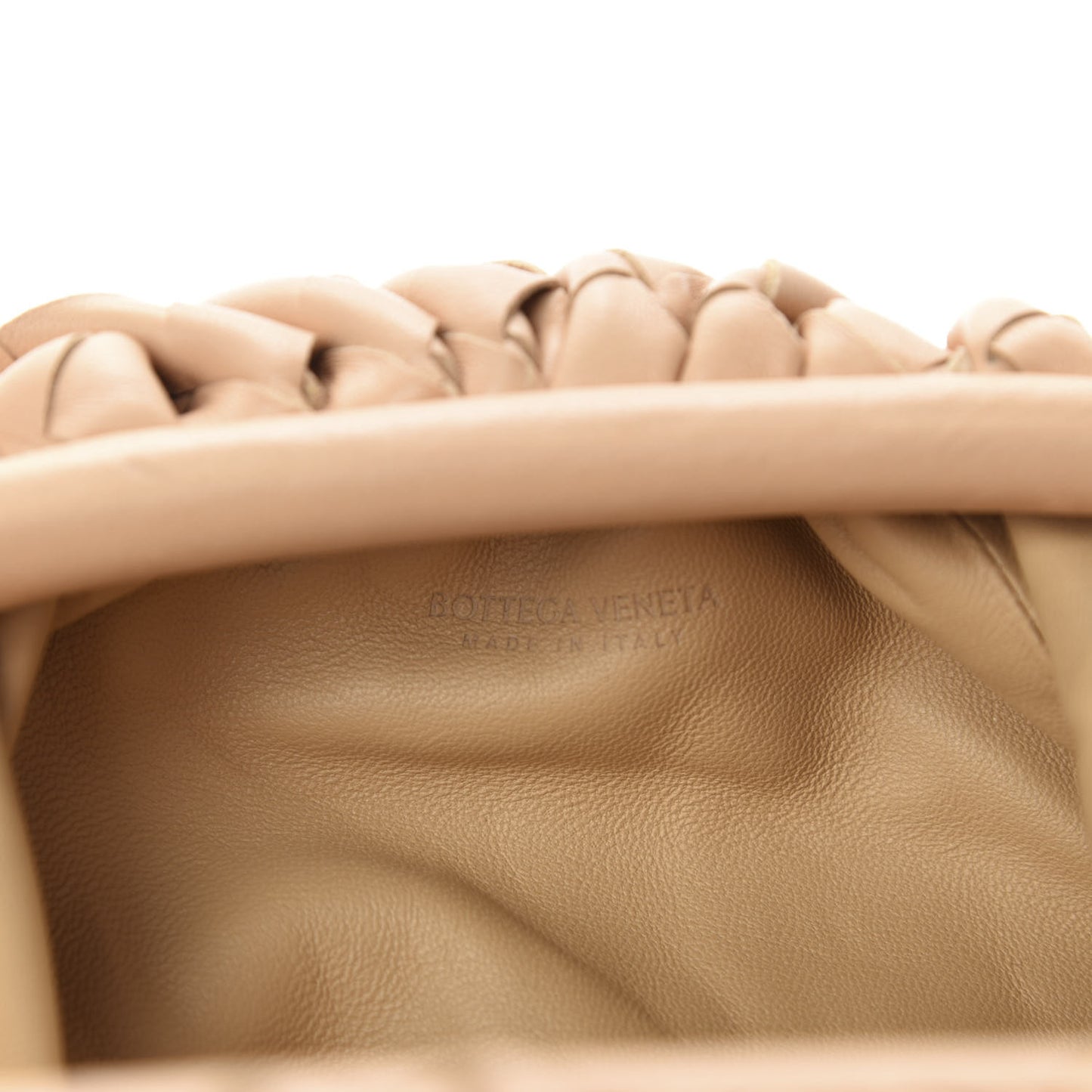 Nappa Intrecciato The Mini Pouch Almond