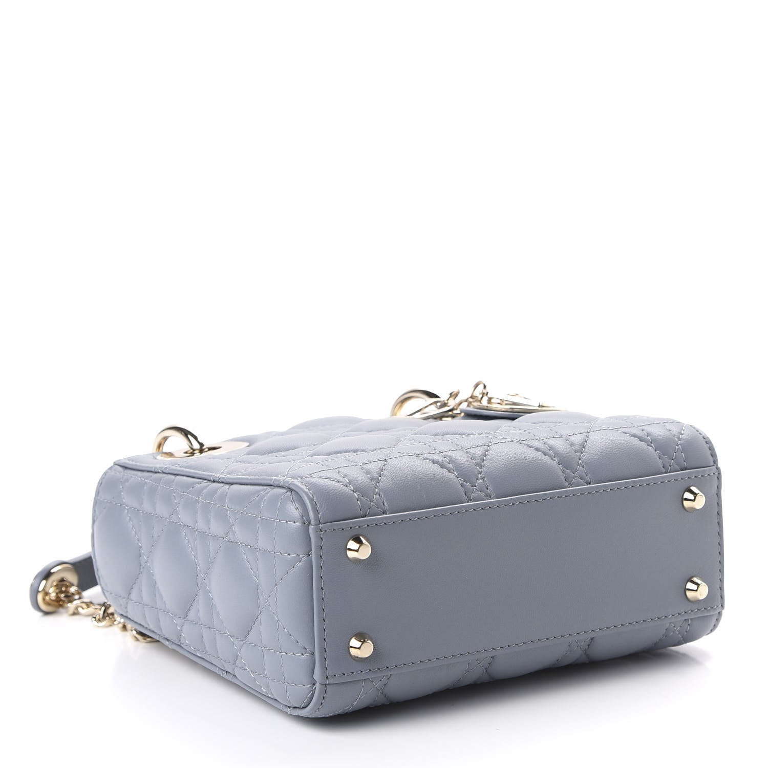 Christian Dior Lambskin Cannage Mini Lady Dior Cloud Blue 4 of 10