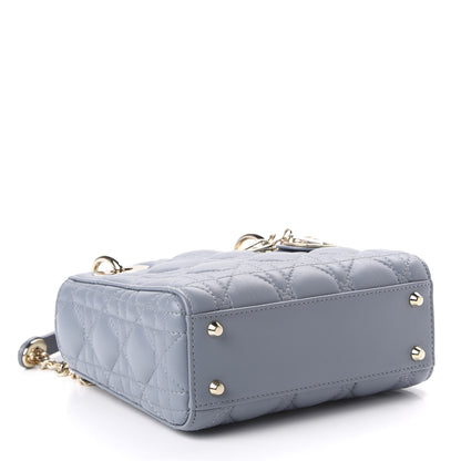 Christian Dior Lambskin Cannage Mini Lady Dior Cloud Blue 4 of 10