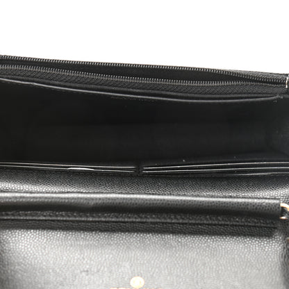 Chanel Caviar Quilted Crystal CC Wallet On Chain WOC Black 5 of 12