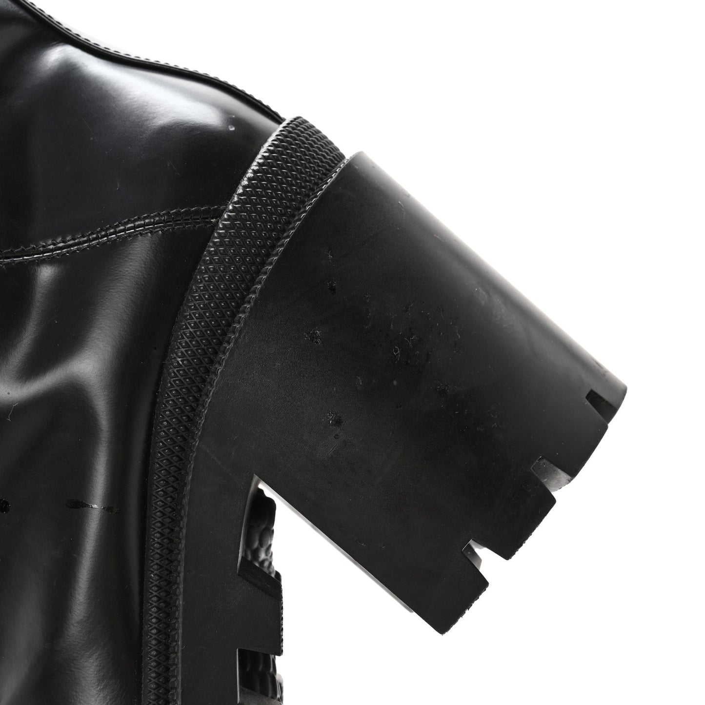 Magnum Calfskin Pearl Lace Up Combat Ankle Boots 38.5 Black