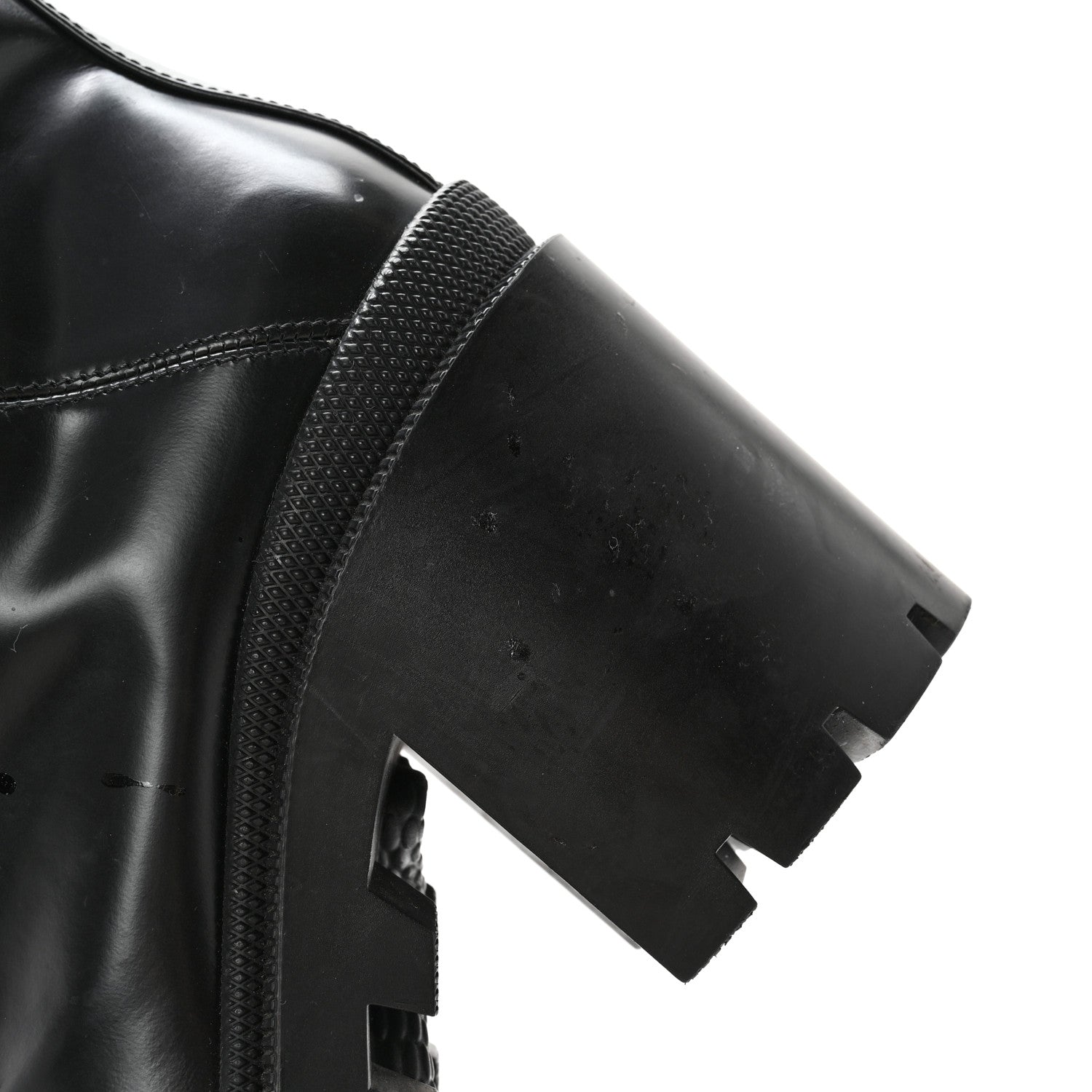 Gucci Magnum Calfskin Pearl Lace Up Combat Ankle Boots 38.5 Black 12 of 15