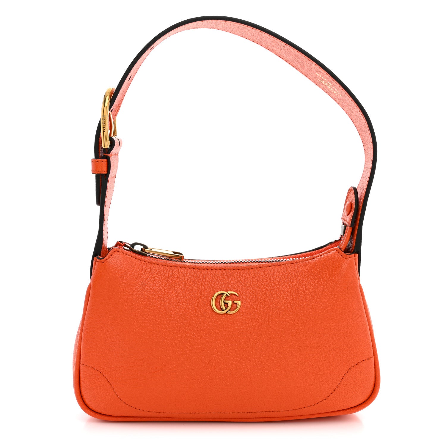 Gucci Goatskin Mini Aphrodite Shoulder Bag Orange 1 of 11