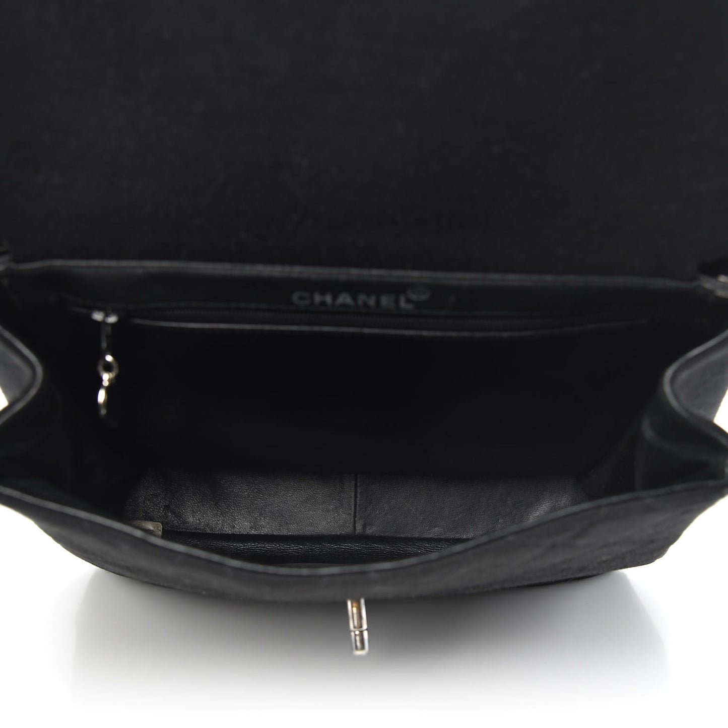 Jersey Quilted Double Sided Flap Black