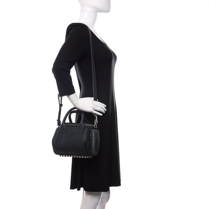 Alexander Wang Pebbled Lambskin Mini Rockie Dark Green Silver Hardware 2 of 10