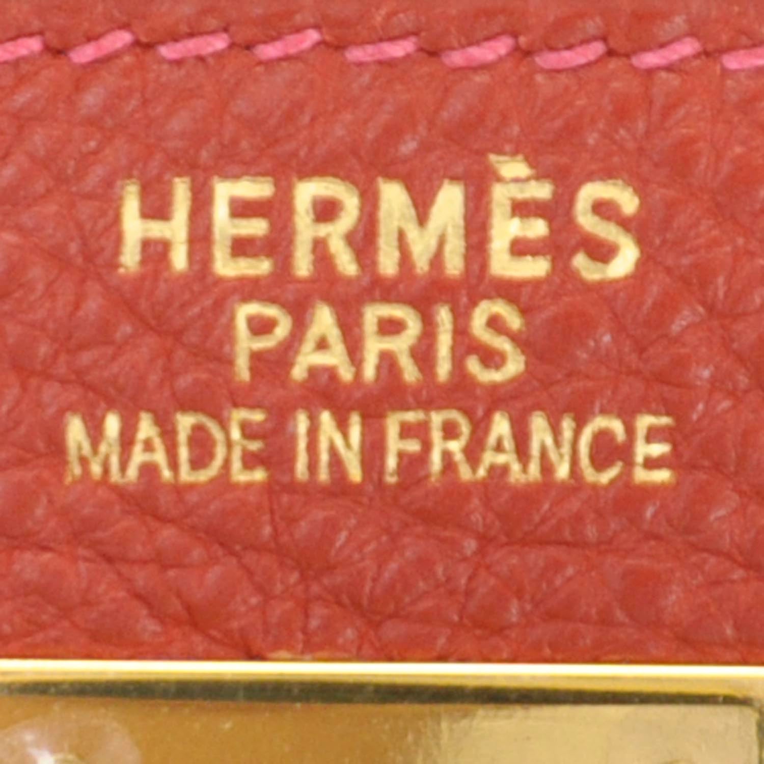 Hermes Togo Kelly Retourne 35 Vermillion 10 of 12