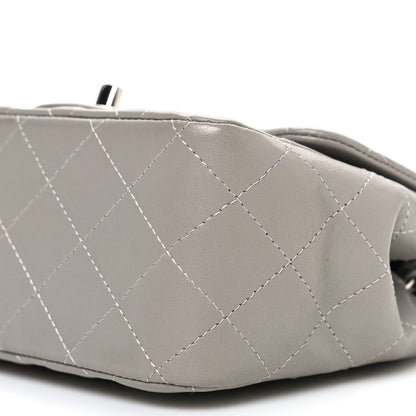 Chanel Lambskin Quilted Mini Square Flap Grey 10 of 10