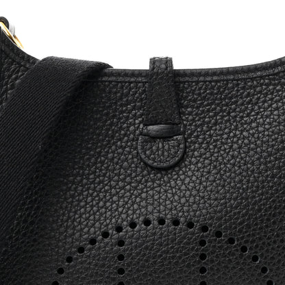 Hermes Taurillon Clemence Evelyne TPM Black 8 of 11