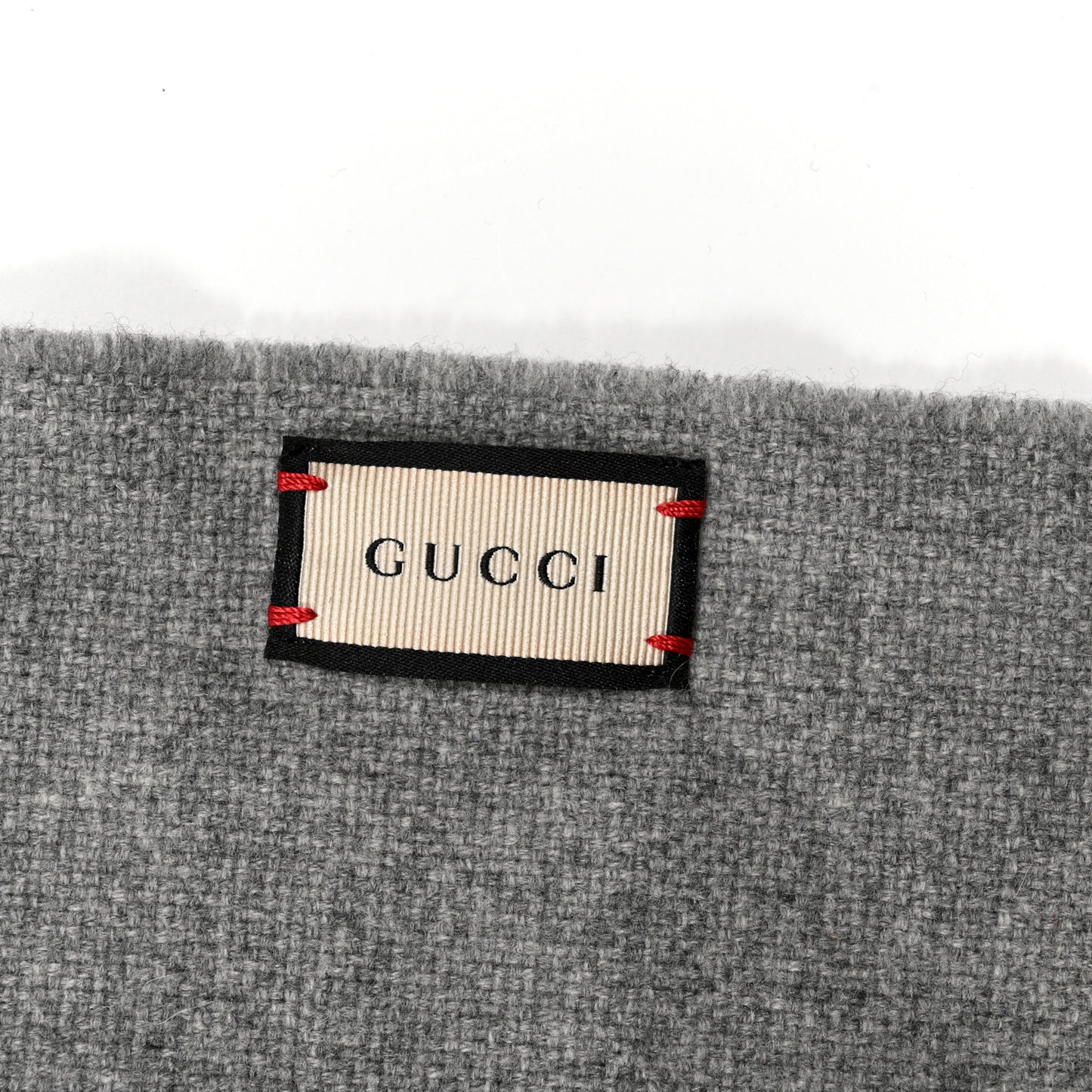 Wool Cashmere Silk Web Bee Scarf Grey