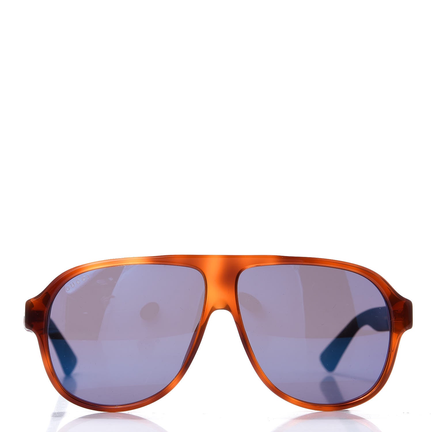 Gucci Acetate Aviator Sunglasses GG0009S Brown Blue 2 of 9