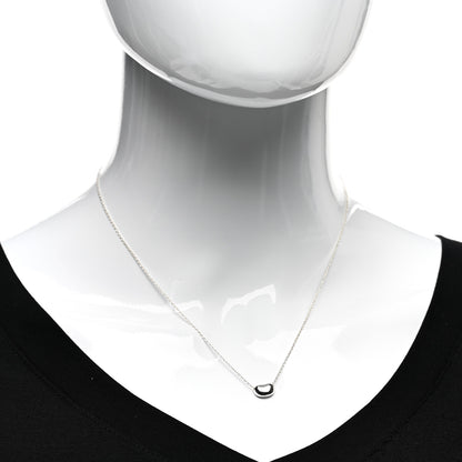 Tiffany Sterling Silver 9mm Elsa Peretti Bean Pendant Necklace 2 of 4