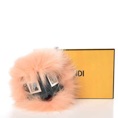 Fendi Fox Fur Calfskin Hypnoteyes Coin Purse Bag Charm Palmspring English Green 5 of 5