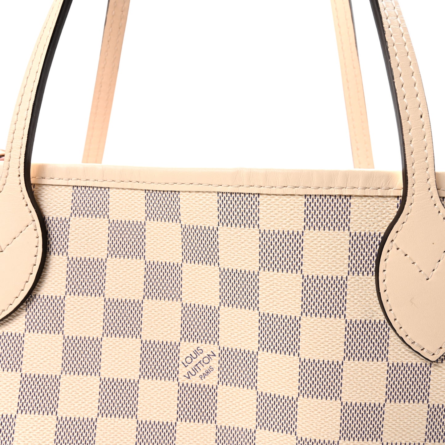Damier Azur Braided Neverfull MM Pink