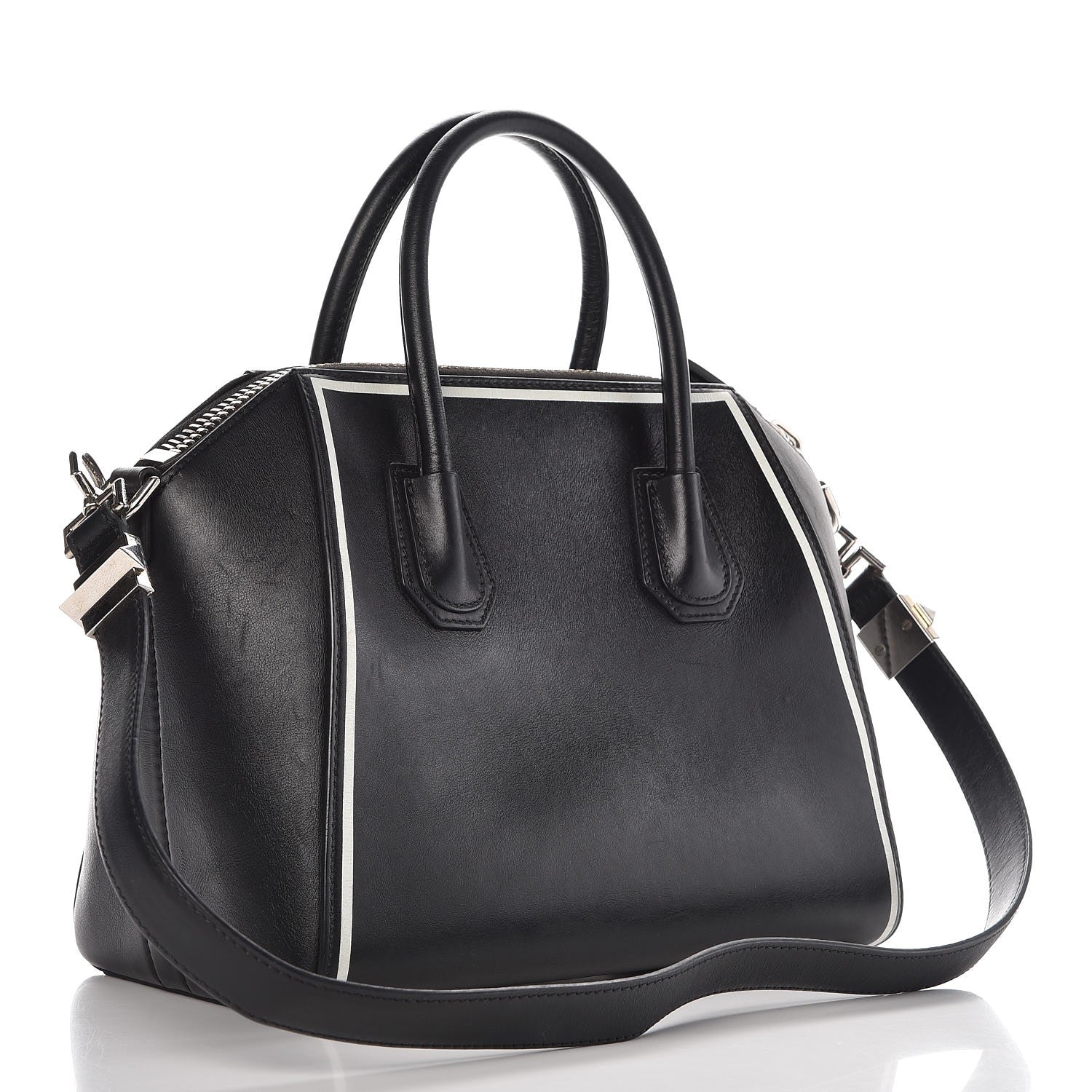 Givenchy Calfskin Small Contrasted Frame Antigona Black 3 of 16