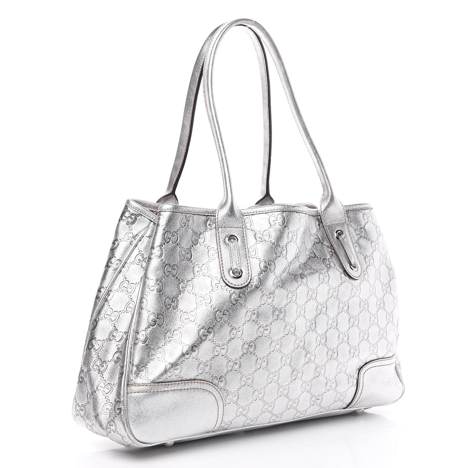 Gucci Guccissima Medium Princy Tote Silver 2 of 9