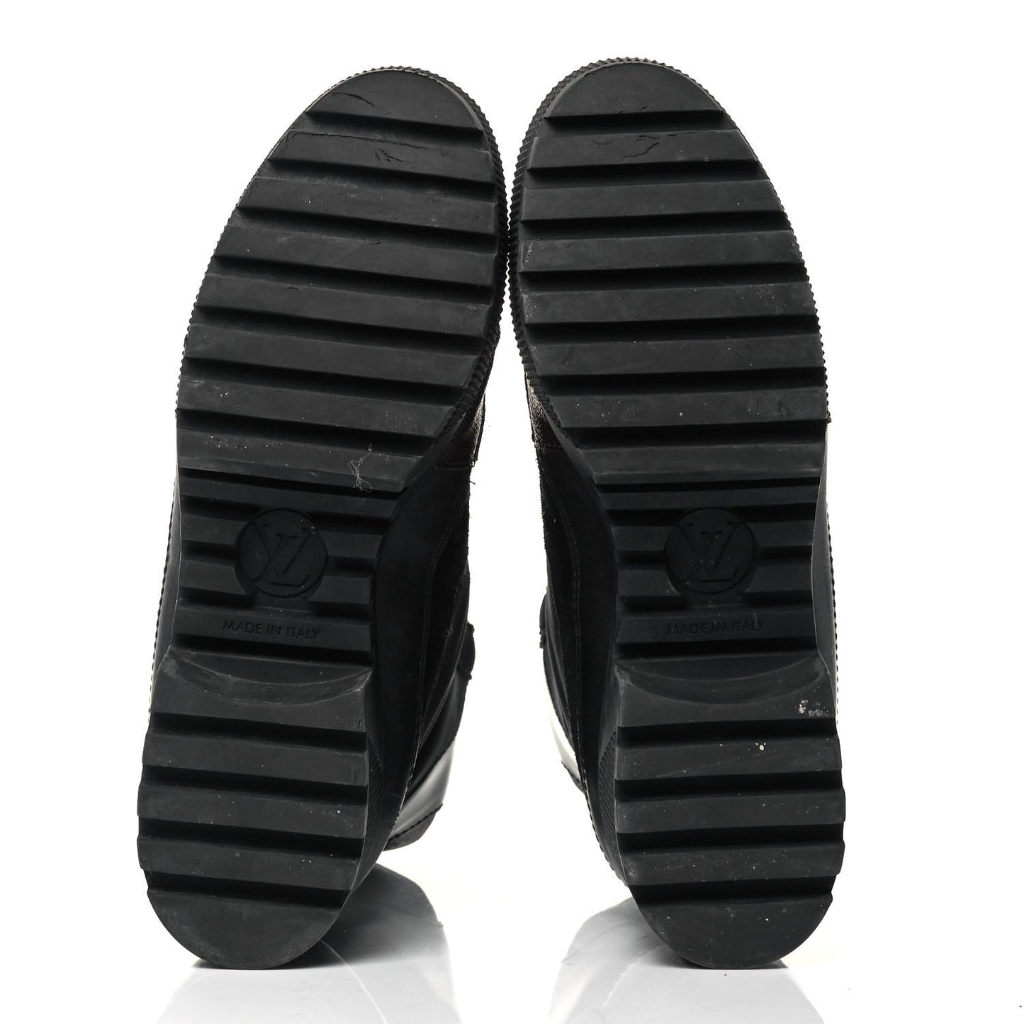 Suede Calfskin Monogram Laureate Platform Desert Boots 39 Black