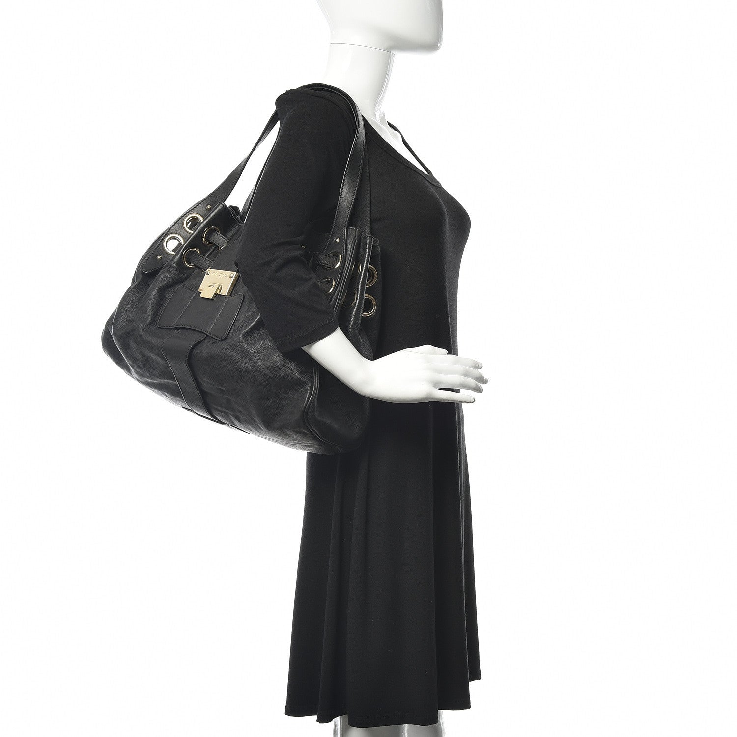 Jimmy Choo Calfskin Ramona Tote Black 2 of 9