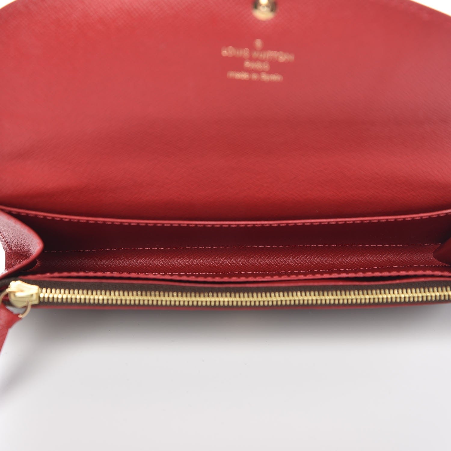 Louis Vuitton Damier Ebene Caissa Wallet Cherry 5 of 8