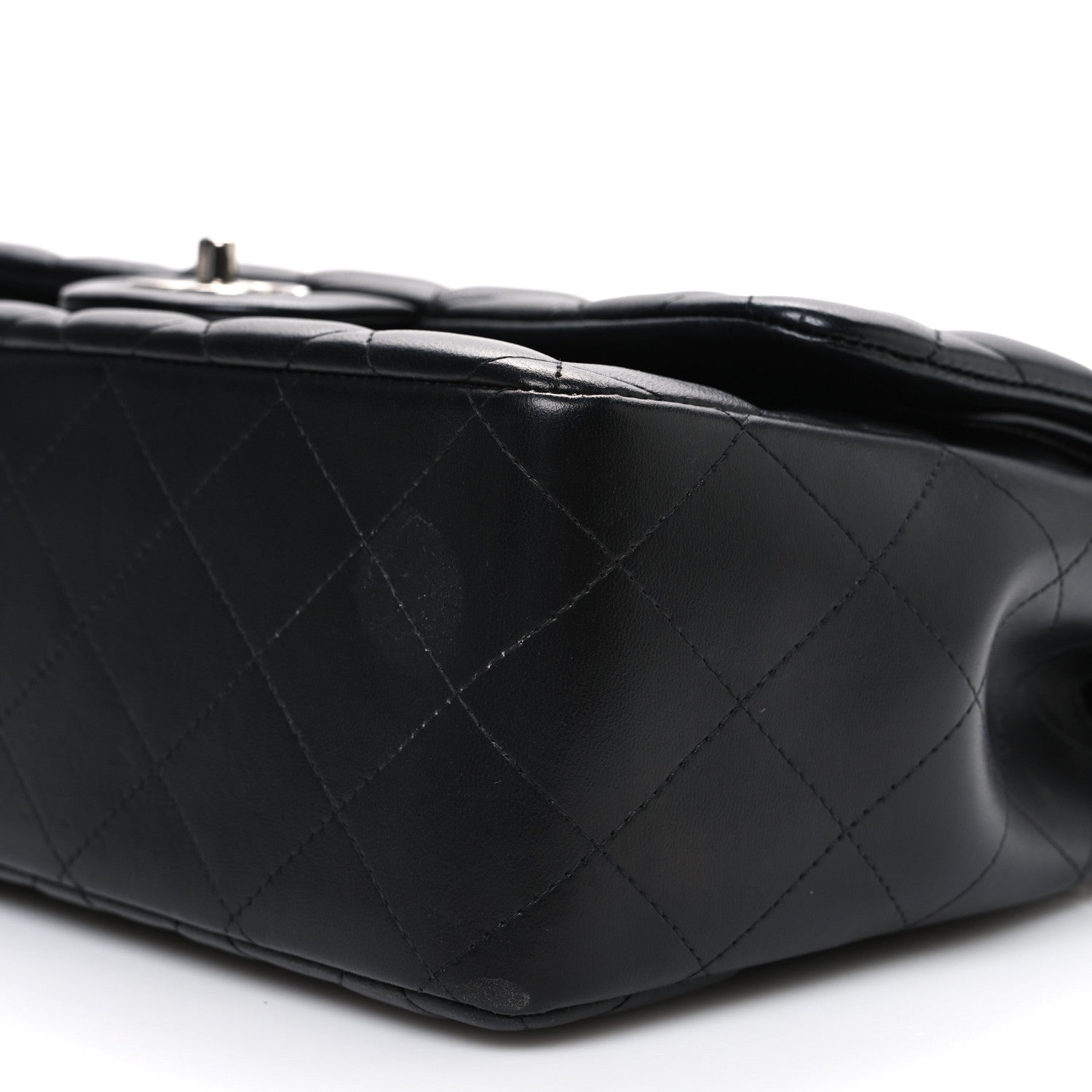 Chanel Lambskin Quilted Jumbo Double Flap Black 10 of 11