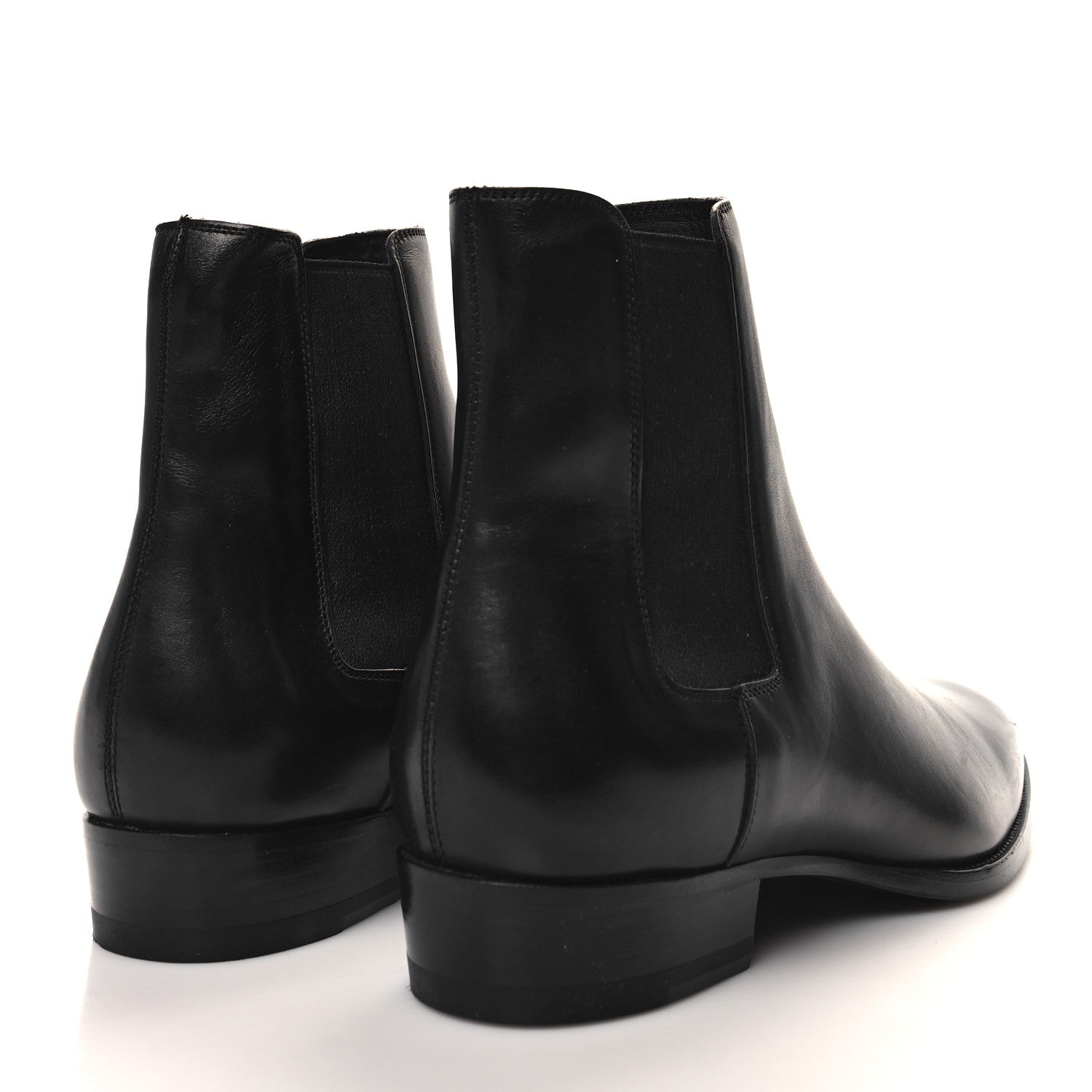 Saint Laurent Calfskin Mens Wyatt Chelsea Boots 41 Black 4 of 10