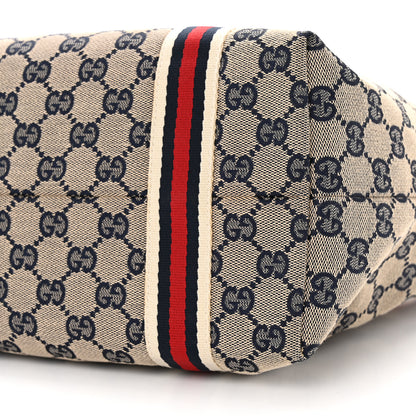 Gucci Monogram Medium Jolicoeur Tote Navy Red 10 of 12